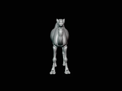 Dromedary Camel Statue Design 3 - 3D Print Model 3D Print Model