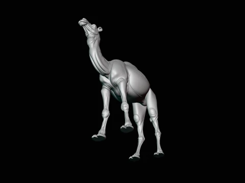 Dromedary Camel Statue Design 3 - 3D Print Model 3D Print Model
