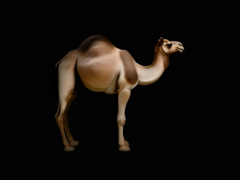 Dromedary Camel Statue Design 4 - 3D Print Model 3D Print Model