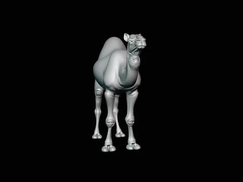 Dromedary Camel Statue Design 4 - 3D Print Model 3D Print Model