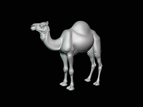 Dromedary Camel Statue Design 4 - 3D Print Model 3D Print Model