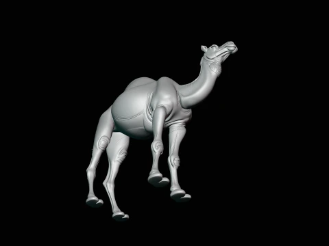 Dromedary Camel Statue Design 4 - 3D Print Model 3D Print Model