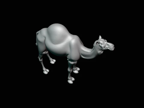 Dromedary Camel Statue Design 4 - 3D Print Model 3D Print Model
