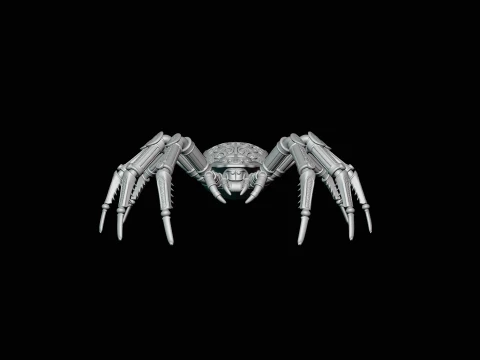 Ornate Clockwork Spider Statue Design 1 - 3D Print Model 3D Print Model