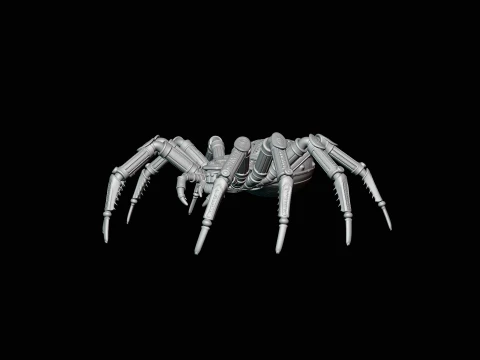 Ornate Clockwork Spider Statue Design 1 - 3D Print Model 3D Print Model