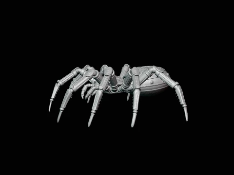 Ornate Clockwork Spider Statue Design 1 - 3D Print Model 3D Print Model
