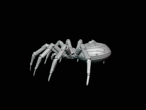 Ornate Clockwork Spider Statue Design 1 - 3D Print Model 3D Print Model
