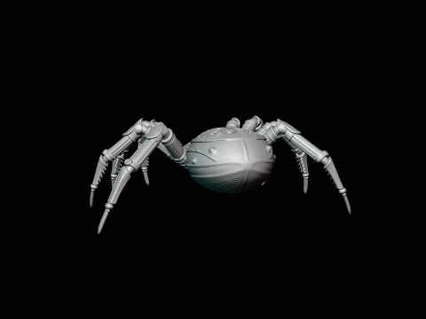Ornate Clockwork Spider Statue Design 1 - 3D Print Model 3D Print Model
