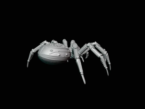 Ornate Clockwork Spider Statue Design 1 - 3D Print Model 3D Print Model