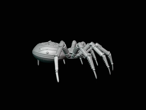 Ornate Clockwork Spider Statue Design 1 - 3D Print Model 3D Print Model