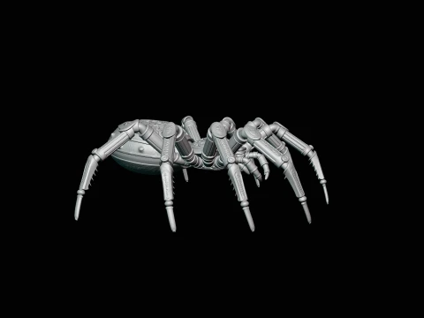 Ornate Clockwork Spider Statue Design 1 - 3D Print Model 3D Print Model