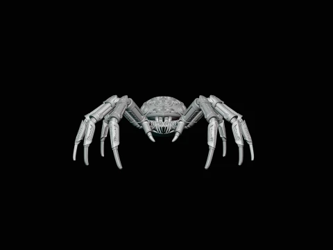 Ornate Clockwork Spider Statue Design 2 - 3D Print Model 3D Print Model