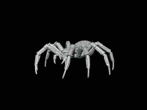 Ornate Clockwork Spider Statue Design 2 - 3D Print Model 3D Print Model