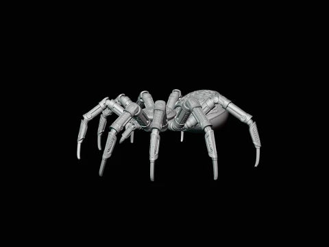 Ornate Clockwork Spider Statue Design 2 - 3D Print Model 3D Print Model