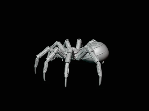 Ornate Clockwork Spider Statue Design 2 - 3D Print Model 3D Print Model