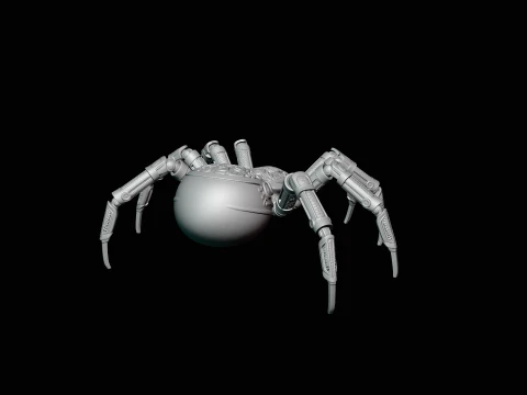 Ornate Clockwork Spider Statue Design 2 - 3D Print Model 3D Print Model
