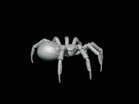 Ornate Clockwork Spider Statue Design 2 - 3D Print Model 3D Print Model