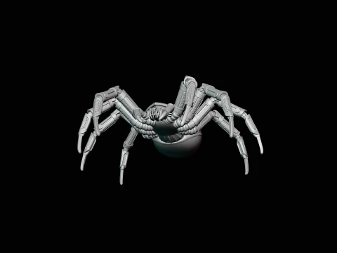 Ornate Clockwork Spider Statue Design 2 - 3D Print Model 3D Print Model