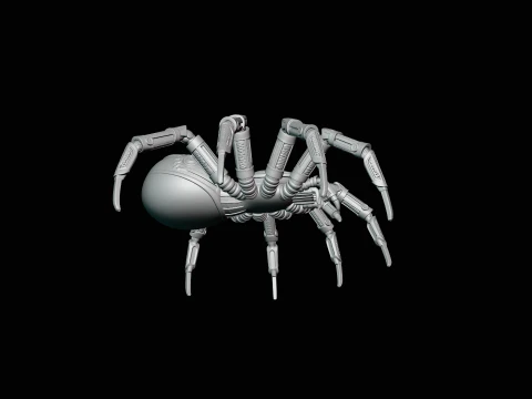 Ornate Clockwork Spider Statue Design 2 - 3D Print Model 3D Print Model