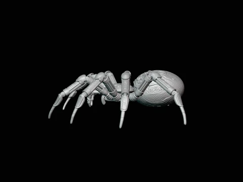Ornate Clockwork Spider Statue Design 3 - 3D Print Model 3D Print Model