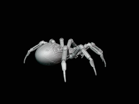 Ornate Clockwork Spider Statue Design 3 - 3D Print Model 3D Print Model