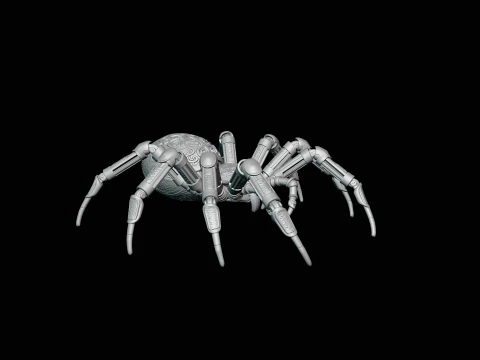 Ornate Clockwork Spider Statue Design 3 - 3D Print Model 3D Print Model