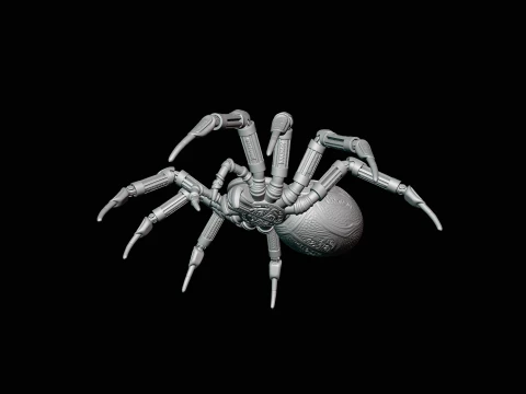 Ornate Clockwork Spider Statue Design 3 - 3D Print Model 3D Print Model