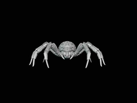 Ornate Clockwork Spider Statue Design 4 - 3D Print Model 3D Print Model