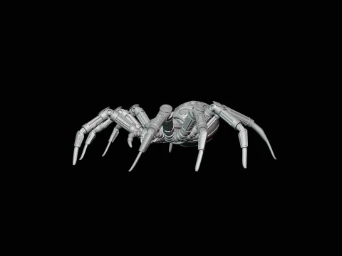 Ornate Clockwork Spider Statue Design 4 - 3D Print Model 3D Print Model
