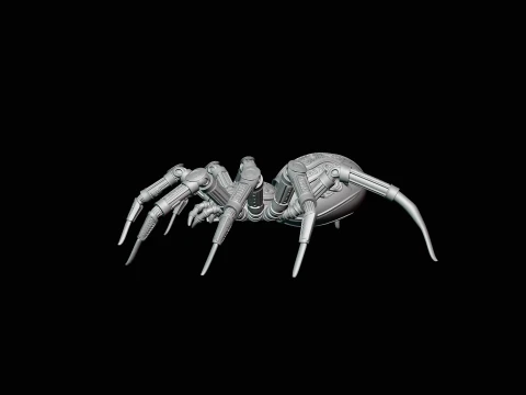 Ornate Clockwork Spider Statue Design 4 - 3D Print Model 3D Print Model
