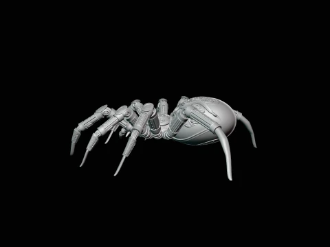 Ornate Clockwork Spider Statue Design 4 - 3D Print Model 3D Print Model