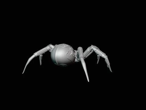 Ornate Clockwork Spider Statue Design 4 - 3D Print Model 3D Print Model