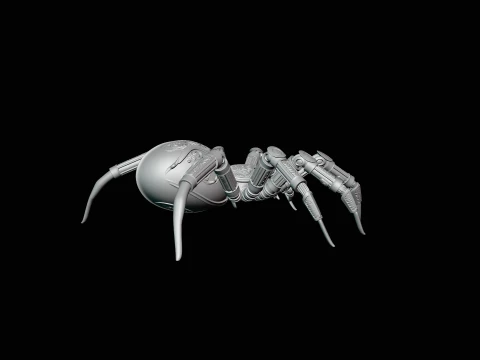 Ornate Clockwork Spider Statue Design 4 - 3D Print Model 3D Print Model