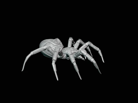 Ornate Clockwork Spider Statue Design 4 - 3D Print Model 3D Print Model