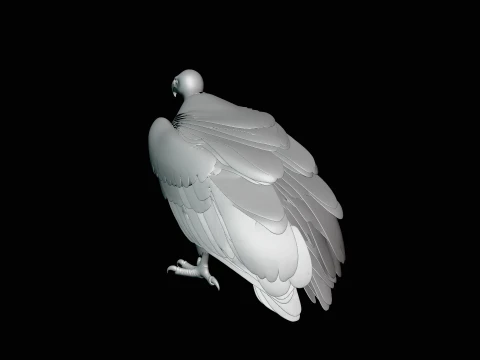 Griffon Vulture Statue Design 2 - 3D Print Model 3D Print Model