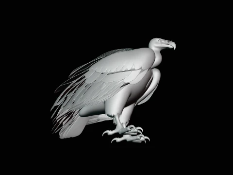 Griffon Vulture Statue Design 2 - 3D Print Model 3D Print Model