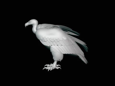 Griffon Vulture Statue Design 3 - 3D Print Model 3D Print Model