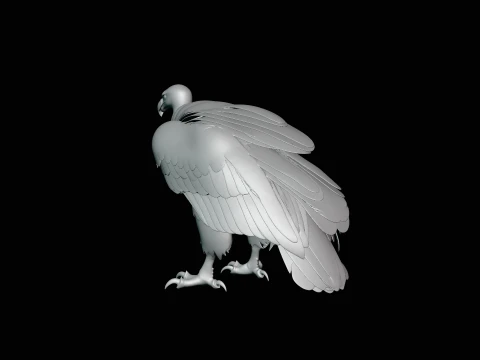 Griffon Vulture Statue Design 3 - 3D Print Model 3D Print Model