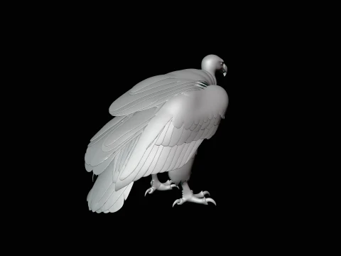 Griffon Vulture Statue Design 3 - 3D Print Model 3D Print Model