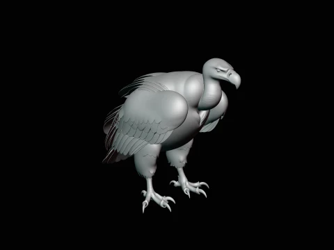 Griffon Vulture Statue Design 3 - 3D Print Model 3D Print Model