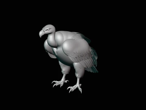 Griffon Vulture Statue Design 3 - 3D Print Model 3D Print Model