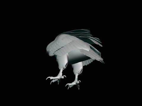 Griffon Vulture Statue Design 3 - 3D Print Model 3D Print Model
