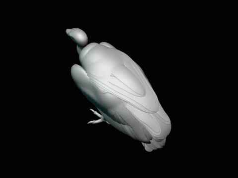 Griffon Vulture Statue Design 3 - 3D Print Model 3D Print Model