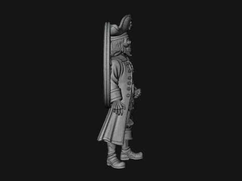 Skeleton Pirate Captain Statue Design 1 - 3D Print Model 3D Print Model