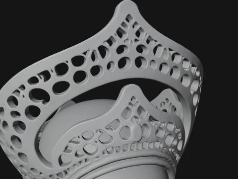 Elegant Alien Queen Statue Design 1 - 3D Print Model 3D Print Model