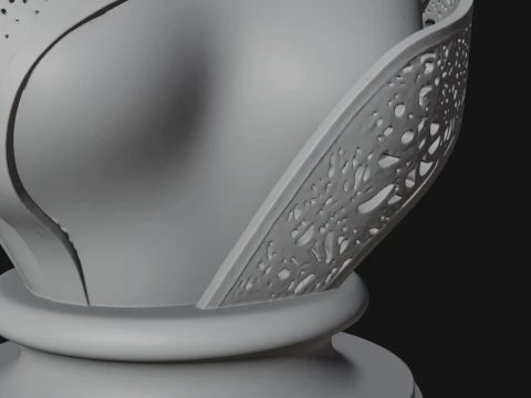 Art Deco Filigree Bust Statue Design 1 - 3D Print Model 3D Print Model