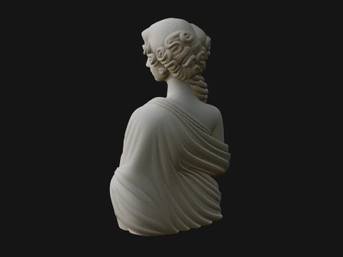 Greek Maiden Bust Statue Design 1 - 3D Print Model 3D Print Model