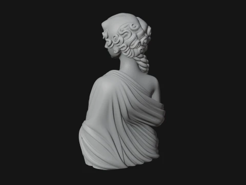 Greek Maiden Bust Statue Design 1 - 3D Print Model 3D Print Model