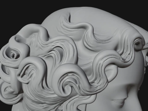 Greek Maiden Bust Statue Design 1 - 3D Print Model 3D Print Model