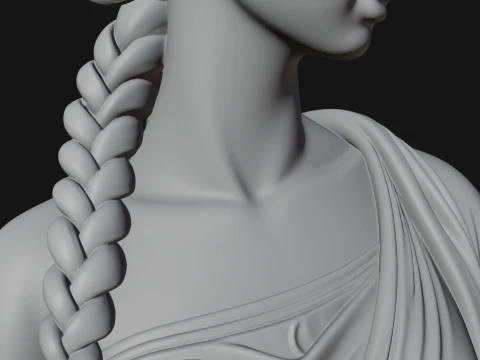 Greek Maiden Bust Statue Design 1 - 3D Print Model 3D Print Model